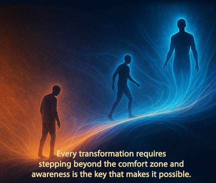 Every transformation requires stepping beyond the comfort zone and awareness is the key that makes it possible.